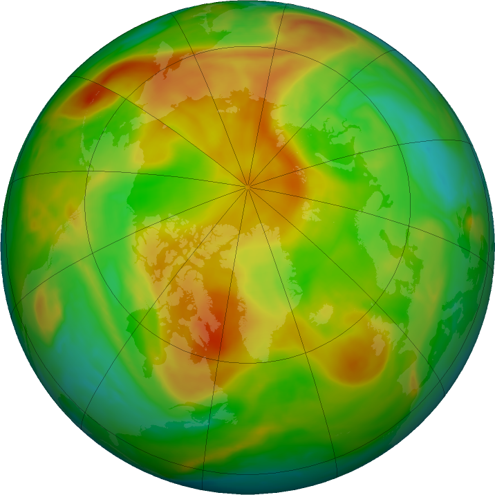 Arctic ozone map for 23 May 2021